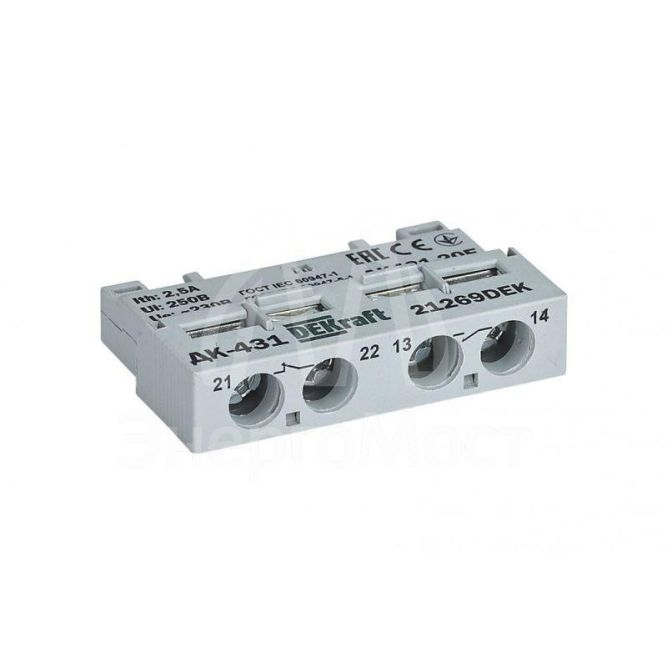 Контакт дополнительный фронтальный 1НО+1НЗ для ВА-431 SchE 21269DEK