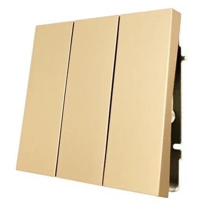 Выключатель 3-кл. СП ZIMA IP20 10А безвинт. зажим зол. LEZARD 704-3688-109QC