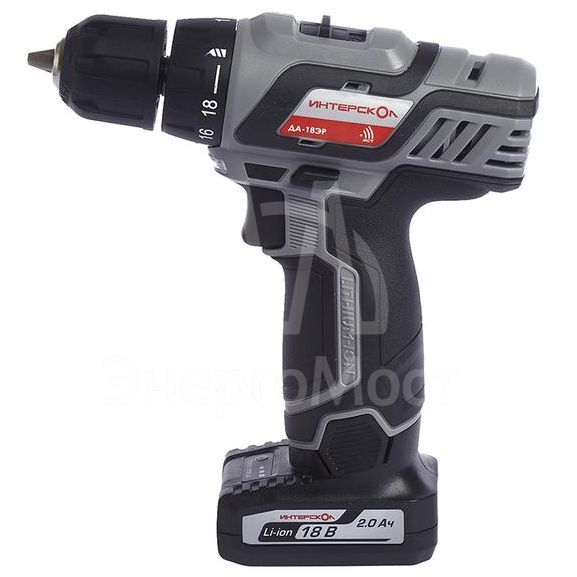 Дрель-шуруповерт аккумуляторная ДА-18ЭР 35 (Li-ion 2 аккум. 2А.ч) ИНТЕРСКОЛ 436.2.2.20