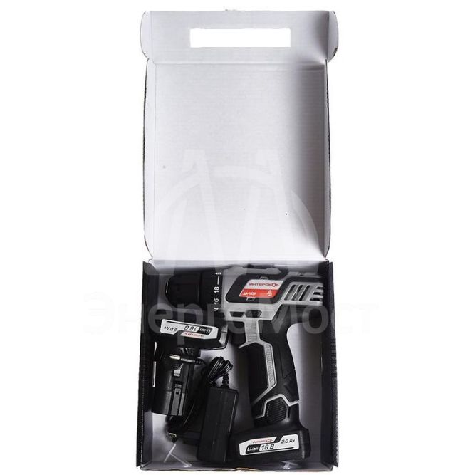 Дрель-шуруповерт аккумуляторная ДА-18ЭР 35 (Li-ion 2 аккум. 2А.ч) ИНТЕРСКОЛ 436.2.2.20