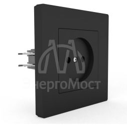 Розетка 1-м СП Pixel 16А IP20 без заземл. в сборе карбон TOKOV ELECTRIC TKE-PX-R1F-C14