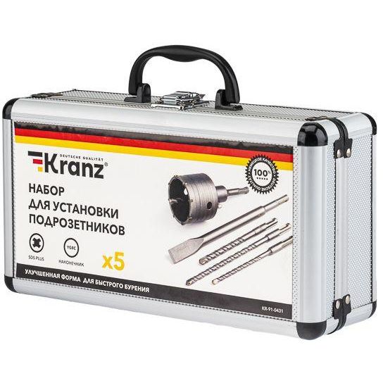 Набор для установки подрозетников SDS PLUS 5 предметов Kranz KR-91-0431