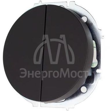 Выключатель 2-кл. СП OSEN 10А IP20 механизм черн. бархат LEZARD 743-4288-101