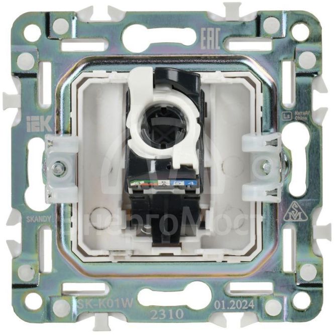 Розетка компьютерная RJ45 кат.5E SKANDY SK-K01W арктич. бел. IEK SK-K10-1-K01