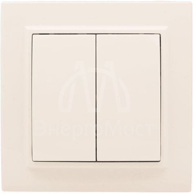 Выключатель 2-кл. СП Минск 10А IP20 беж. EKF ERV10-023-20