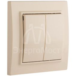 Выключатель 2-кл. СП Минск 10А IP20 беж. EKF ERV10-023-20