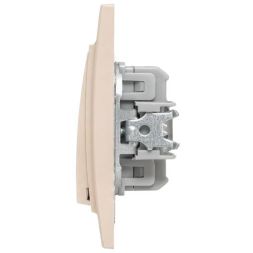 Выключатель 2-кл. СП Минск 10А IP20 беж. EKF ERV10-023-20