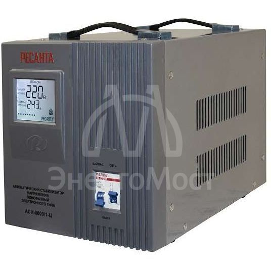 Стабилизатор напряжения АСН-8000/1-Ц 1ф 8кВт IP20 релейный Ресанта 63/6/7