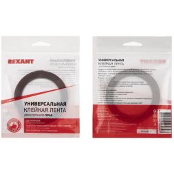 Скотч двустор. 6ммх5м красн. на серой основе Rexant 09-6006