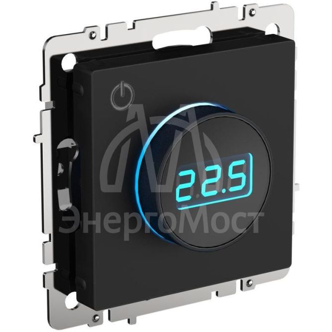 Термостат электронный с индикацией BRITE СП IP20 ТС10-1-БрЧ черн. IEK BR-RT11-K02