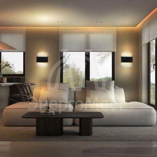 Светильник светодиодный WL41 BK 10Вт 3500К IP54 фасадный черн. Эра Б0054417