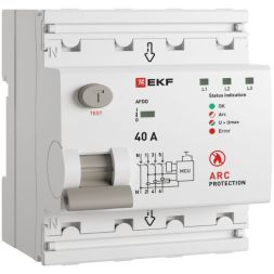 Устройство защиты от дугового пробоя (УЗДП) 3P+N 40А PROxima EKF afdd-4-40-pro