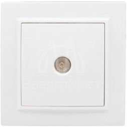 Розетка TV 1-м СП Минск 75Ом 5-862МГц бел. Basic EKF ERA00-027-10