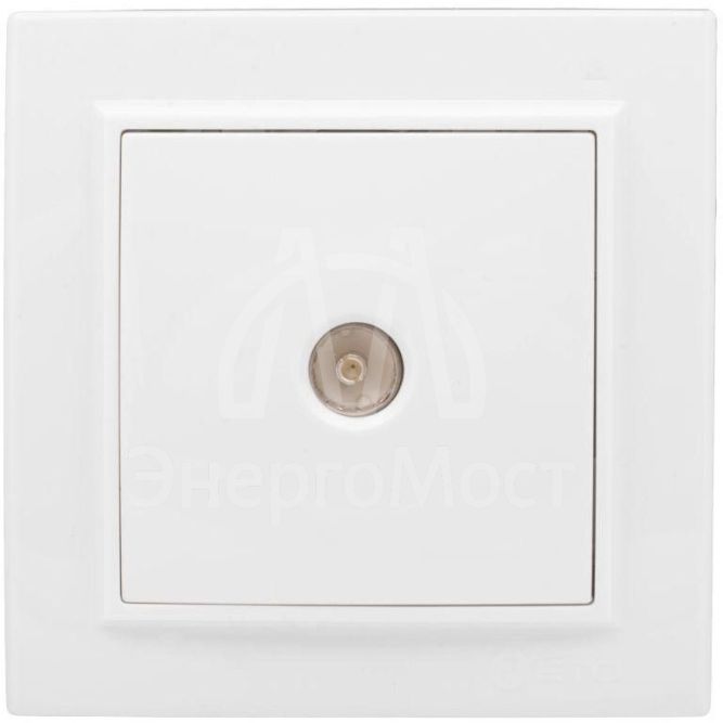 Розетка TV 1-м СП Минск 75Ом 5-862МГц бел. Basic EKF ERA00-027-10