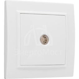 Розетка TV 1-м СП Минск 75Ом 5-862МГц бел. Basic EKF ERA00-027-10