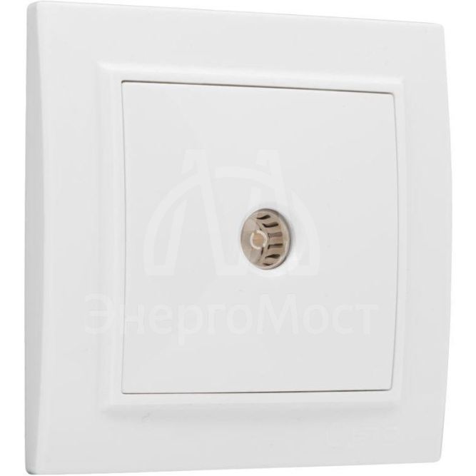 Розетка TV 1-м СП Минск 75Ом 5-862МГц бел. Basic EKF ERA00-027-10