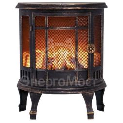 Камин светодиодный &amp;quot;Винтаж мини&amp;quot; с эффектом живого огня 24.8х12.7х30см бронз. батарейки 3хС (не в комплекте) с USB Neon-Night 511-023