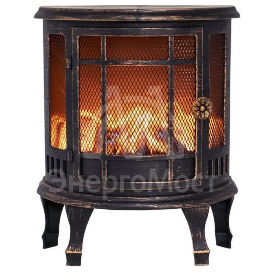 Камин светодиодный &amp;quot;Винтаж мини&amp;quot; с эффектом живого огня 24.8х12.7х30см бронз. батарейки 3хС (не в комплекте) с USB Neon-Night 511-023