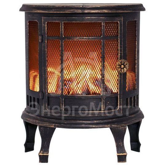 Камин светодиодный &amp;quot;Винтаж мини&amp;quot; с эффектом живого огня 24.8х12.7х30см бронз. батарейки 3хС (не в комплекте) с USB Neon-Night 511-023