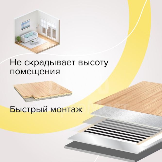 Комплект &amp;quot;Теплый пол&amp;quot; (пленка) GOLD 170Вт/кв.м 6кв.м CALEO КА000000771