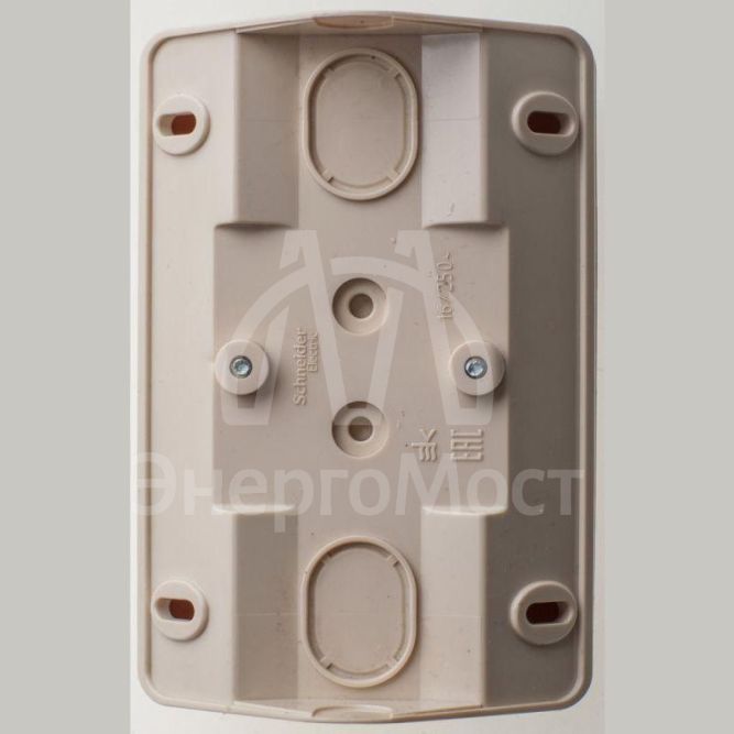 Розетка 2-м ОП Этюд 16А 250В угловая защ. шторки с заземл. крем. SchE PA16-108K