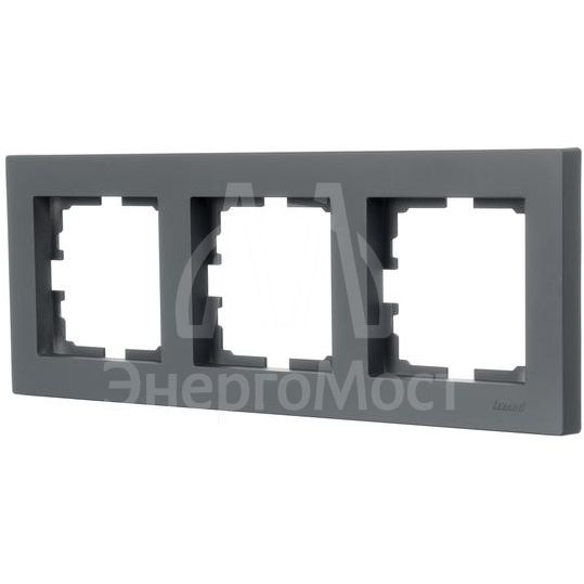 Рамка 3-местн. горизонт. VESNA графит LEZARD 742-3400-148