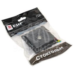 Механизм розетки TV 1-м Стокгольм 75Ом 5-862МГц черн. PROxima EKF EZA00-027-10