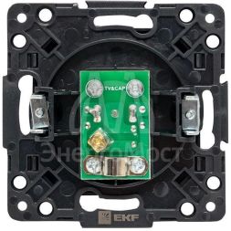 Механизм розетки TV 1-м Стокгольм 75Ом 5-862МГц черн. PROxima EKF EZA00-027-10