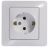 Розетка 1-м СП Glossa 16А с заземл. в сборе бел. SchE GSL000142