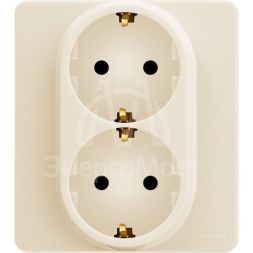 Розетка Inspiria 16А 250В 2х2P+E немецк. стандарт сл. кость Leg 673751