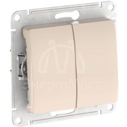 Выключатель 2-кл. Glossa (сх. 5) 10AX быстрозажим. клем. механизм беж. SE GSL000251S