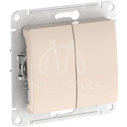 Выключатель 2-кл. Glossa (сх. 5) 10AX быстрозажим. клем. механизм беж. SE GSL000251S