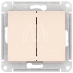 Выключатель 2-кл. Glossa (сх. 5) 10AX быстрозажим. клем. механизм беж. SE GSL000251S