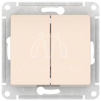 Выключатель 2-кл. Glossa (сх. 5) 10AX быстрозажим. клем. механизм беж. SE GSL000251S