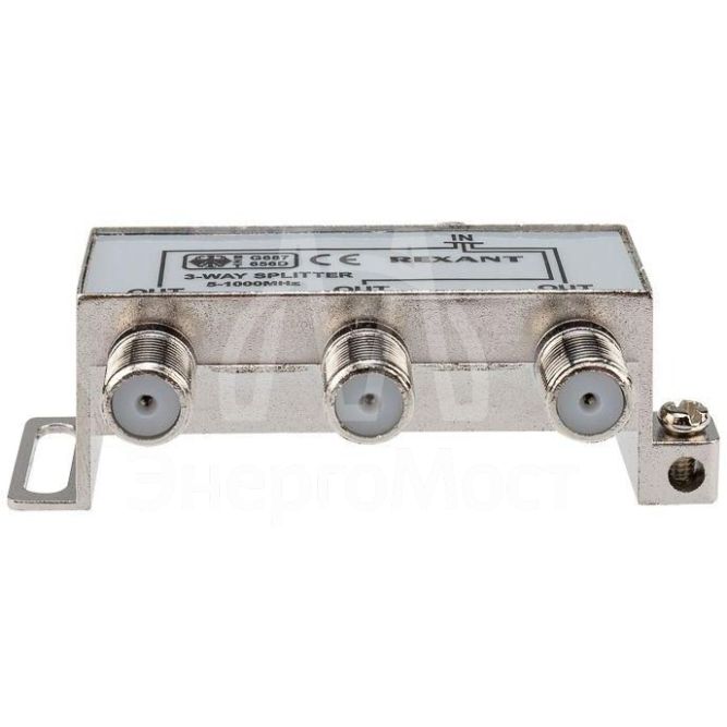 Делитель ТВ &amp;quot;краб&amp;quot; х3 под F разъем 5-1000 МГц Rexant 05-6002