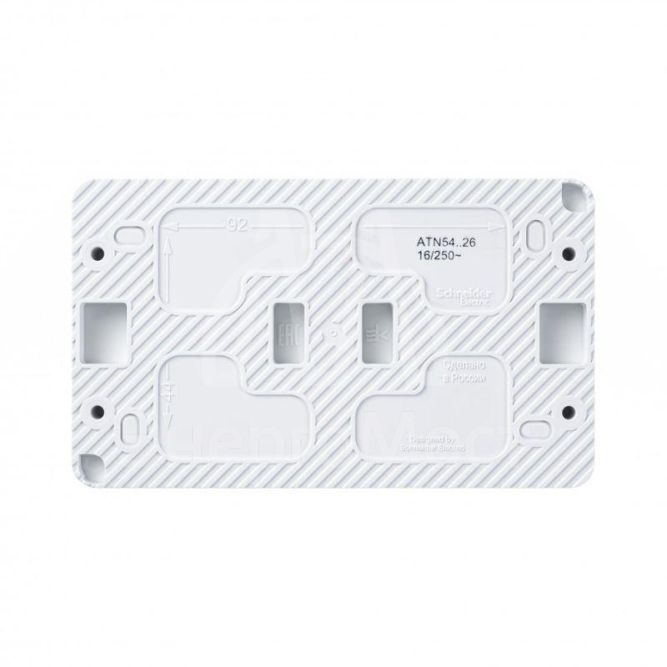 Розетка двойная ОП AtlasDesign Profi54 с заземл. со шторками 16А 250В бел. SchE ATN540126