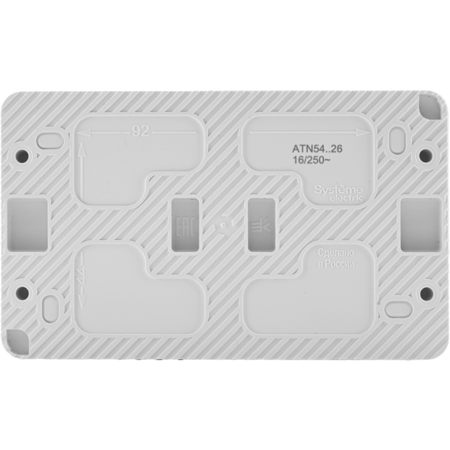 Розетка двойная ОП AtlasDesign Profi54 с заземл. со шторками 16А 250В бел. SchE ATN540126