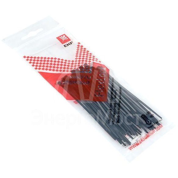Хомут P6.6 2.5x100 FlexLock стандартный черн. (уп.50шт) PROxima EKF plc-fl-ctsb-2.5x100-r