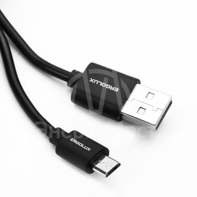 Кабель USB ELX-CDC01P-C02 ПРОМО USB Micro USB 2А 1м зарядка+передача данных пакет черн. ERGOLUX 15088