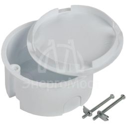 Коробка распаячная СП 80х40 КМ41024 для полых стен (метал. лапки. с крышкой) IEK UKG01-080-040-000-M