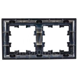 Рамка 2-м BRITE РУ-2-Бр хром/черн. IEK BR-M22-12-2-K23