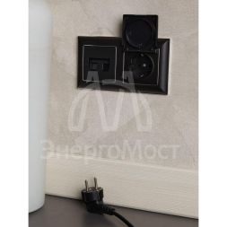 Рамка 2-м BRITE РУ-2-Бр хром/черн. IEK BR-M22-12-2-K23