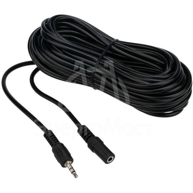 Шнур 3.5мм гнездо стерео-3.5мм штекер стерео 10м REXANT 17-4008