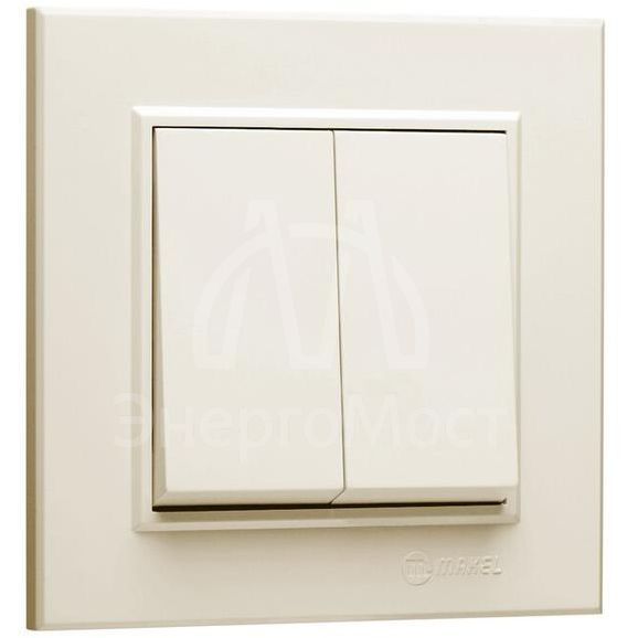Выключатель 2-кл. СП Karea 10А IP20 крем. Makel 56010003