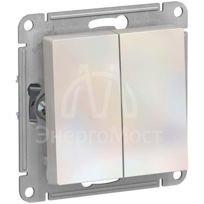 Механизм переключателя 2-кл. СП AtlasDesign 10А IP20 (сх. 6/2) 10AX жемчуж. SchE ATN000465