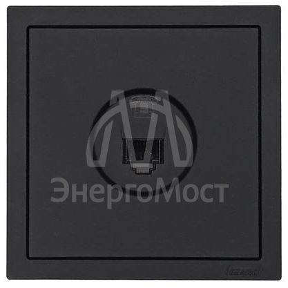 Розетка телефонная евро СП ZIMA IP20 черн. бархат LEZARD 704-4288-137
