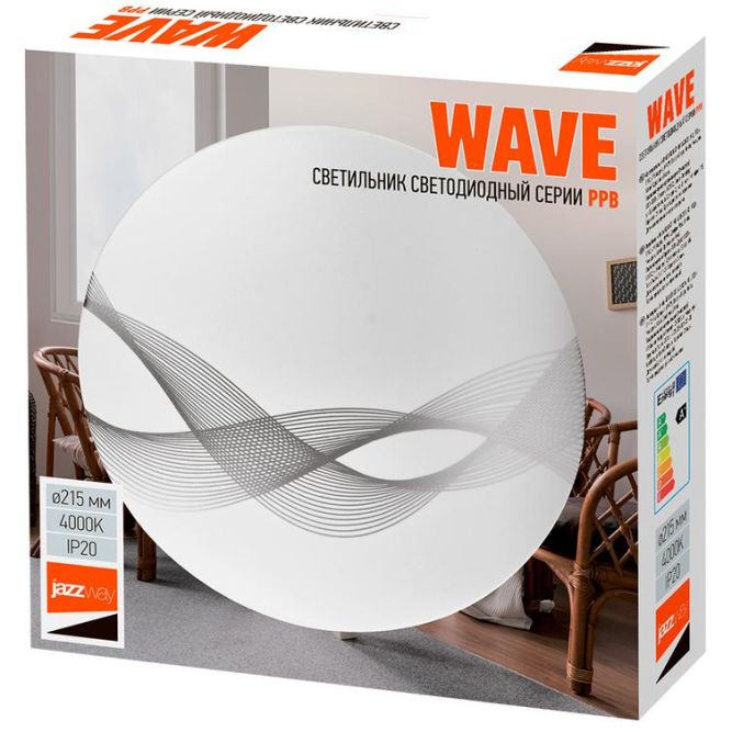 Светильник светодиодный PPB WAVE 12Вт 4000К IP20 D215х50 JazzWay 5024625