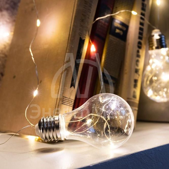 Гирлянда светодиодная &amp;quot;Ретро-лампы&amp;quot; 3м тепл. бел. Neon-Night 303-076