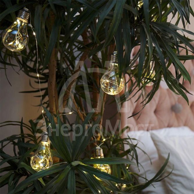 Гирлянда светодиодная &amp;quot;Ретро-лампы&amp;quot; 3м тепл. бел. Neon-Night 303-076