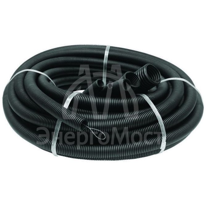 Труба гофрированная ПНД d32мм с протяжкой черн. (25м) Ruvinil 23201